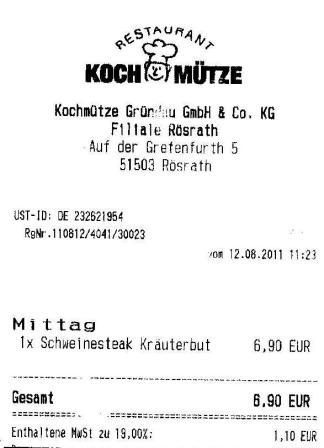 gpin Hffner Kochmtze Restaurant
